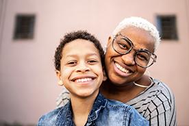 child with mother